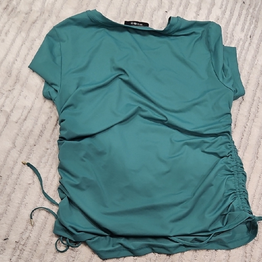 Teal Ruched Top - Picture 3 of 3